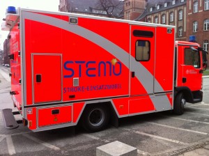 ct scanner in a specialized stroke ambulance
